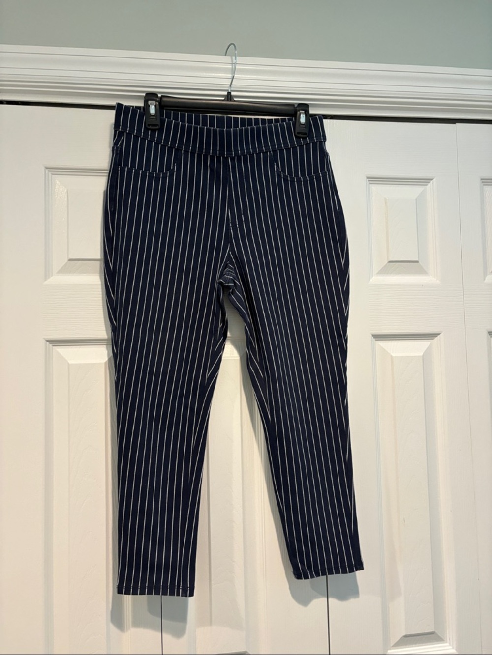 Time and Tru Navy Pinstriped Skinny Pants